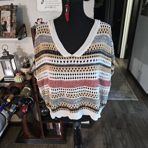 SHEIN Curve Multicolor Knit Sweater